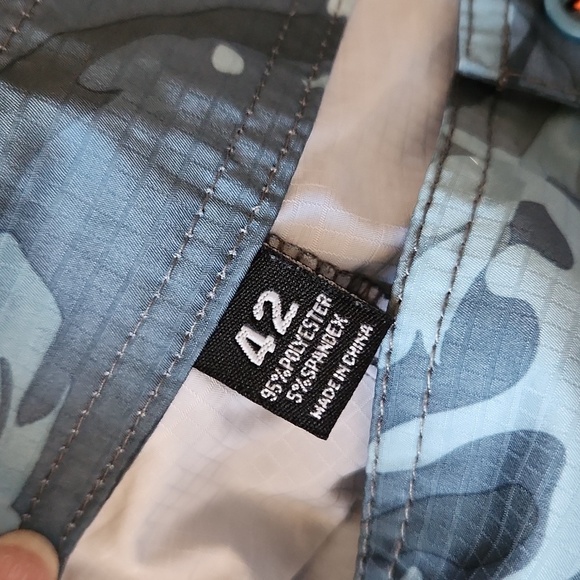 AFTCO Blue Camo Tactical Fishing Shorts Size  42 - Picture 10 of 11